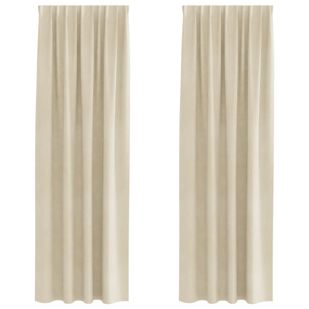 Verdunkelungsvorhänge 2 pcs Schwarz 140 x 140 cm Samt