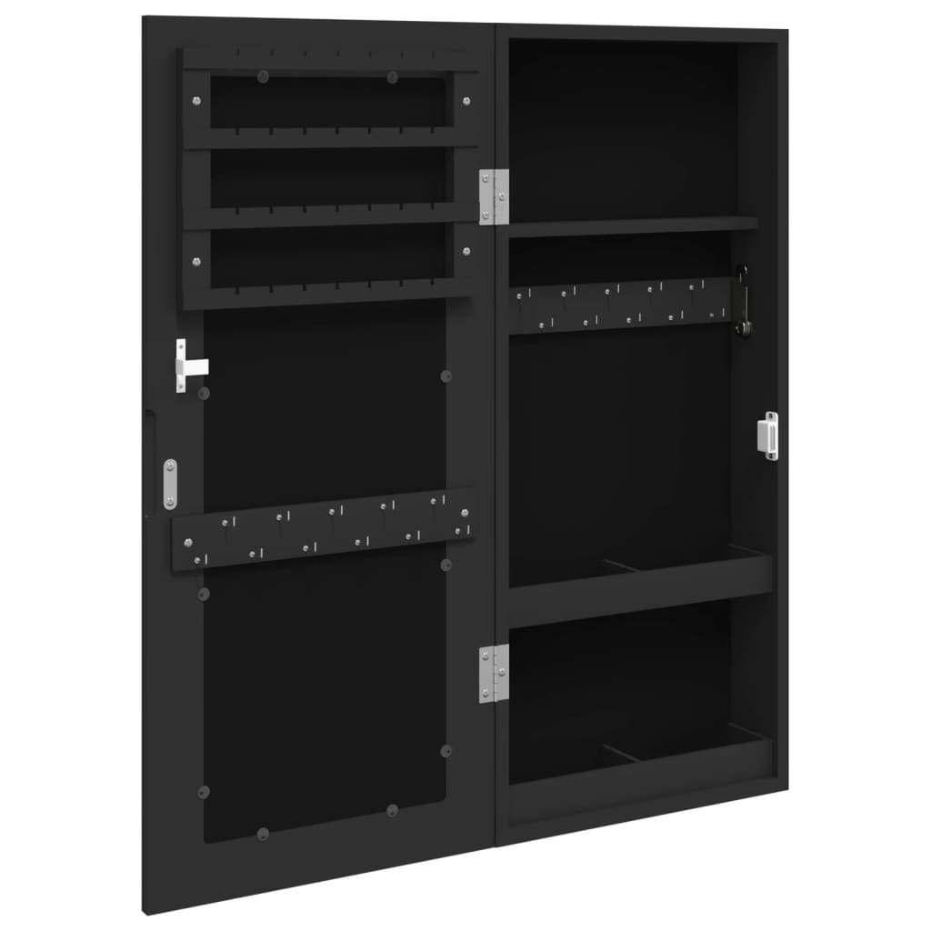 Schmuckschrank mit Spiegel Wandmontage Weiß 30x8,5x67 cm