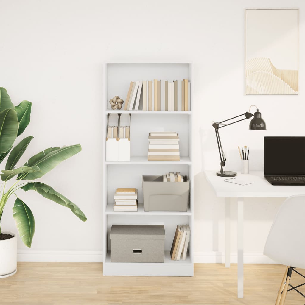 Bücherregal Weiß 40x24x75 cm Holzwerkstoff