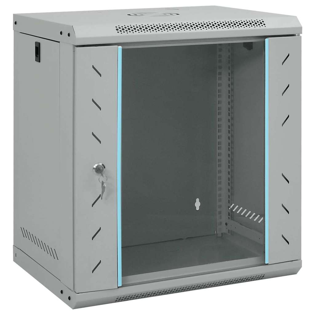 Netzwerkschrank mit Speicher Grau 60 x 45 x 28 cm Stahl