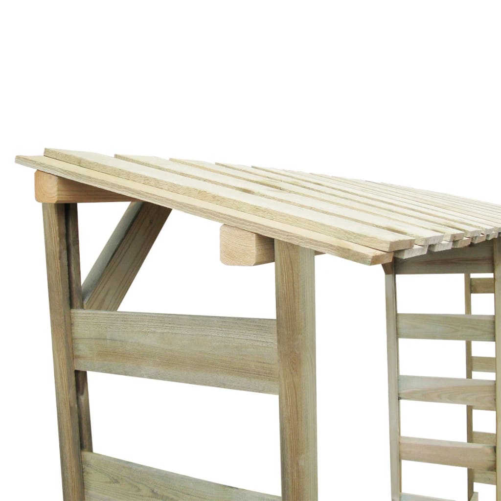 Feuerholz-Lagerschuppen 150×44×176 cm Imprägniertes Kiefernholz