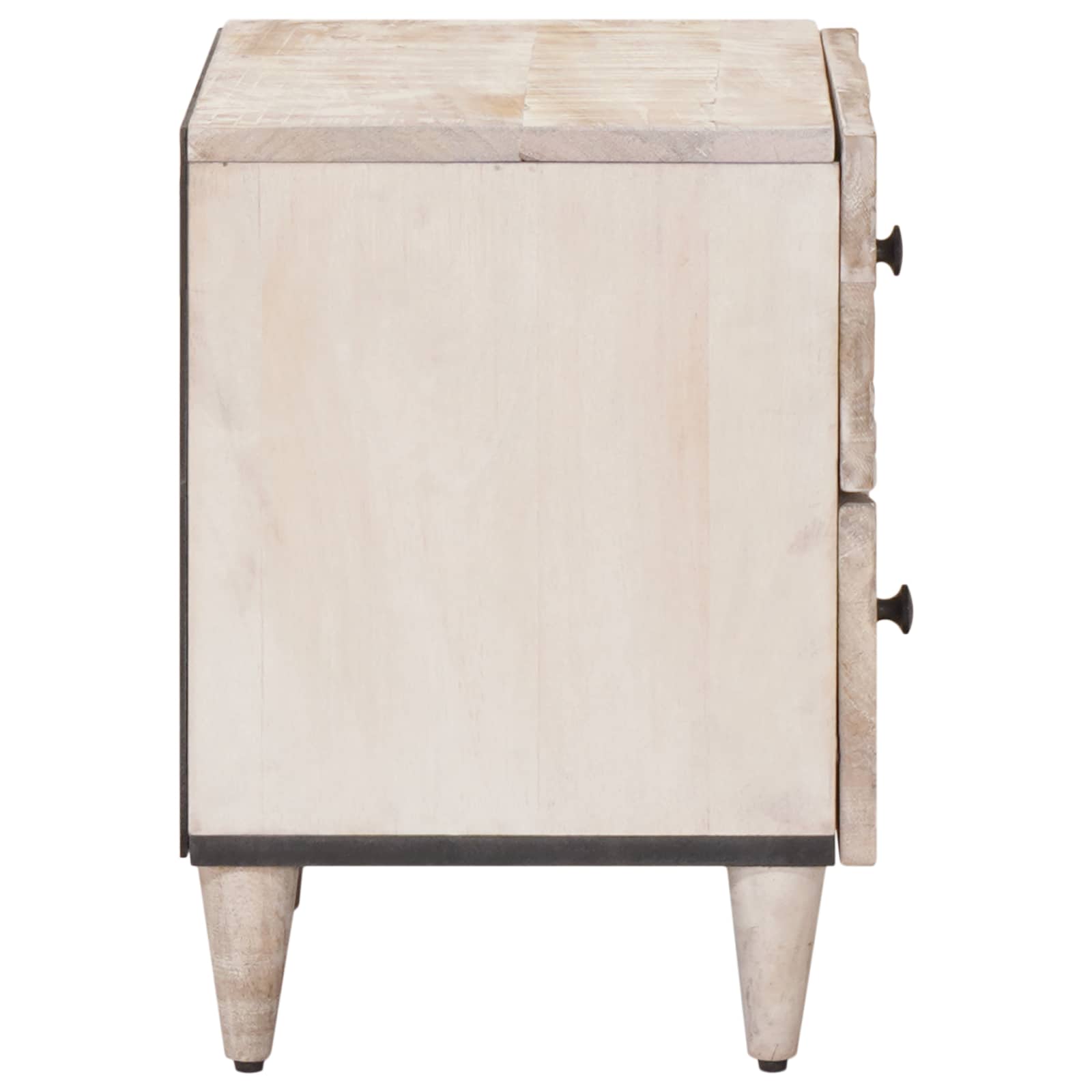 Nachttisch Braun 40 x 33,5 x 46 cm Massivholz Mango