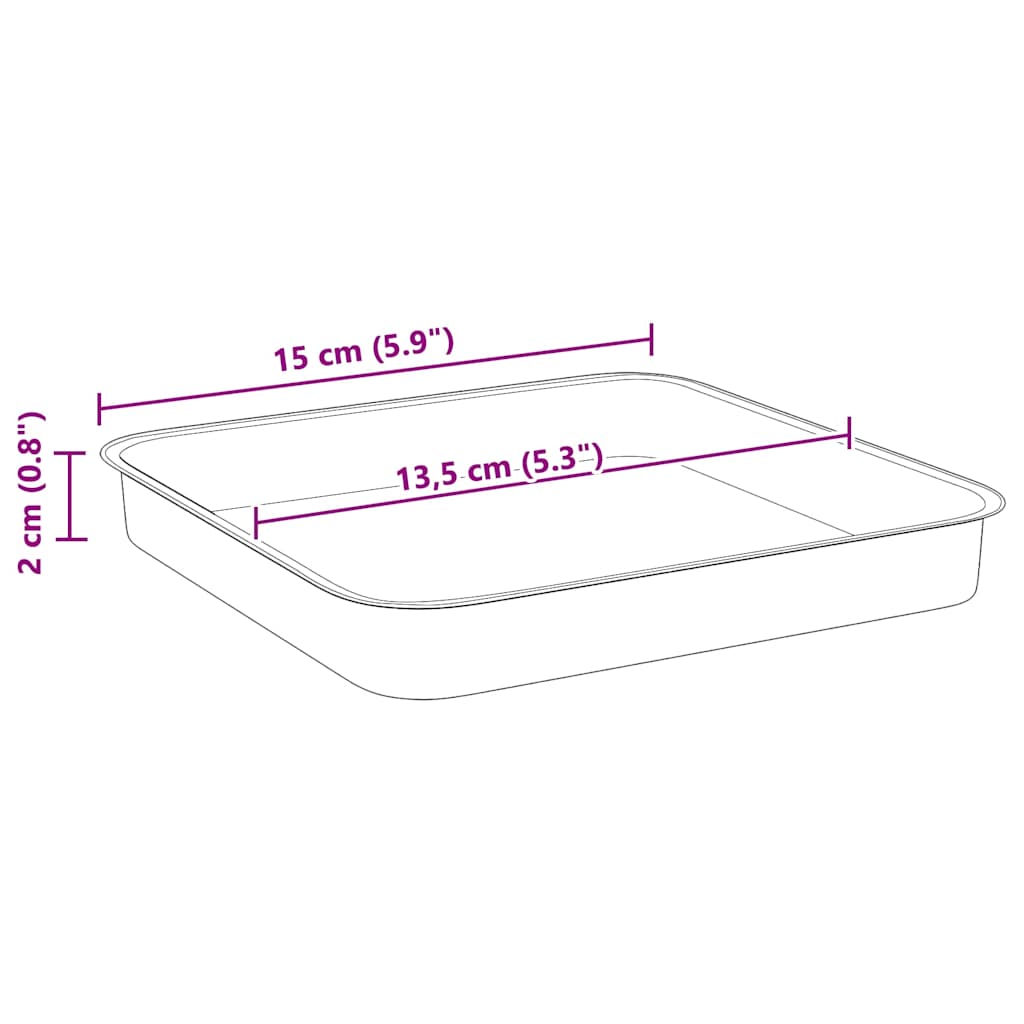 Blumentöpfe 6 pcs Ziegelrot 20 x 20 x 16 cm Kunststoff