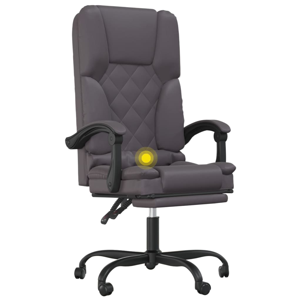 Bürostuhl mit Massagefunktion Schwarz Kunstleder