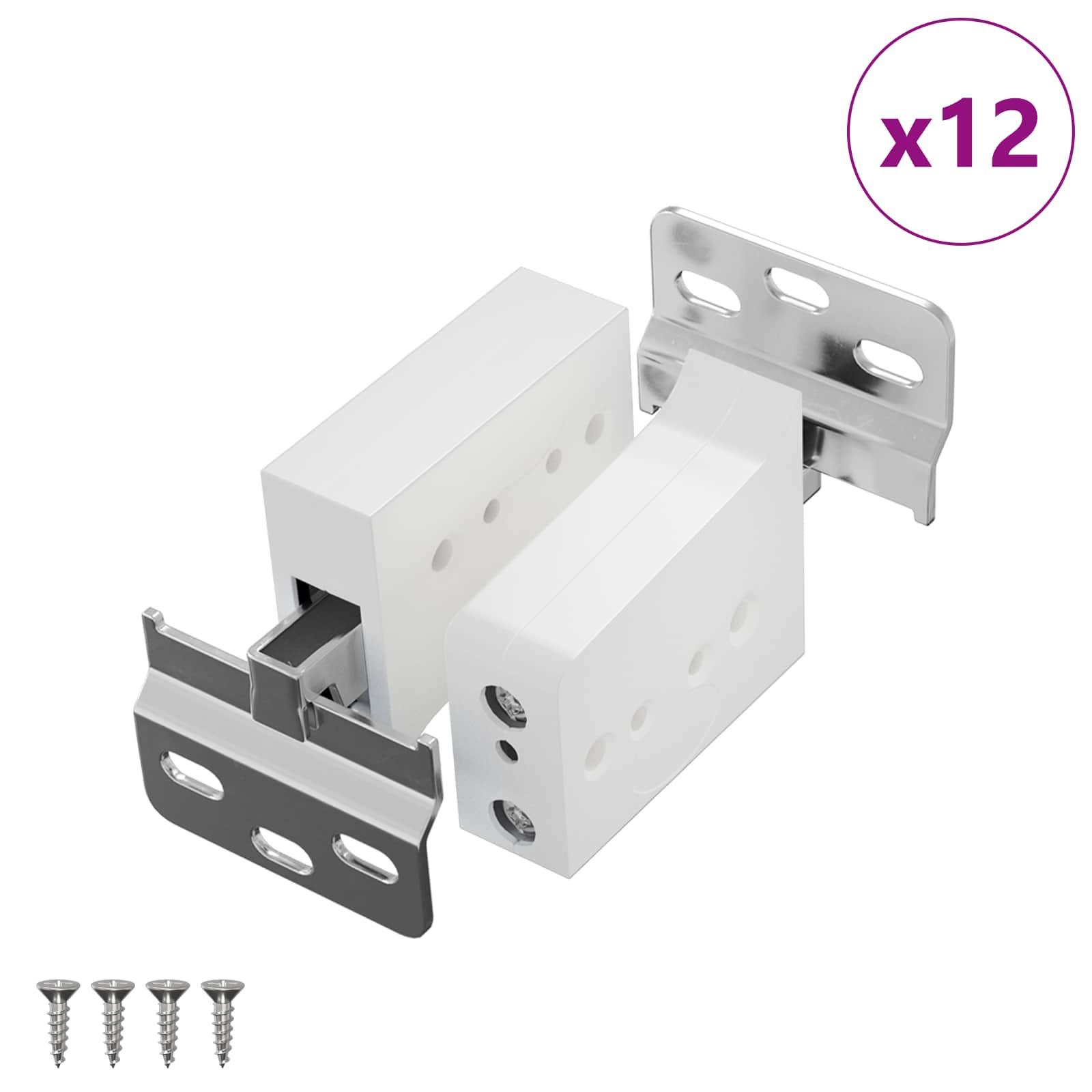 Schrankhängemontagebügel 2 pcs Weiß 70 x 48 x 19 mm