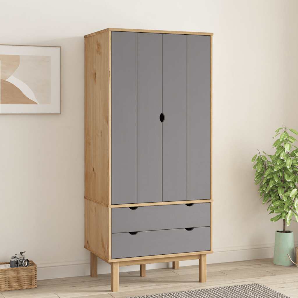 Kleiderschrank OTTA 76,5x53x172 cm Massivholz Kiefer