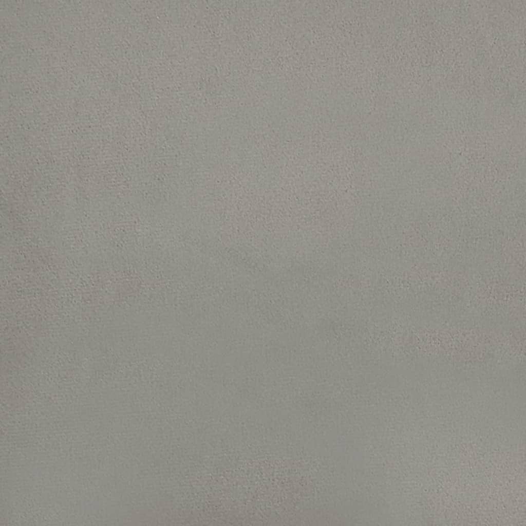 Kopfteil Hellgrau 80x5x118/128 cm Samt