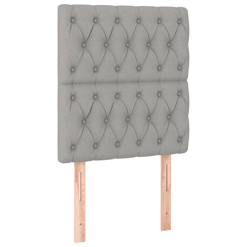 Kopfteil Hellgrau 80x7x118/128 cm Stoff