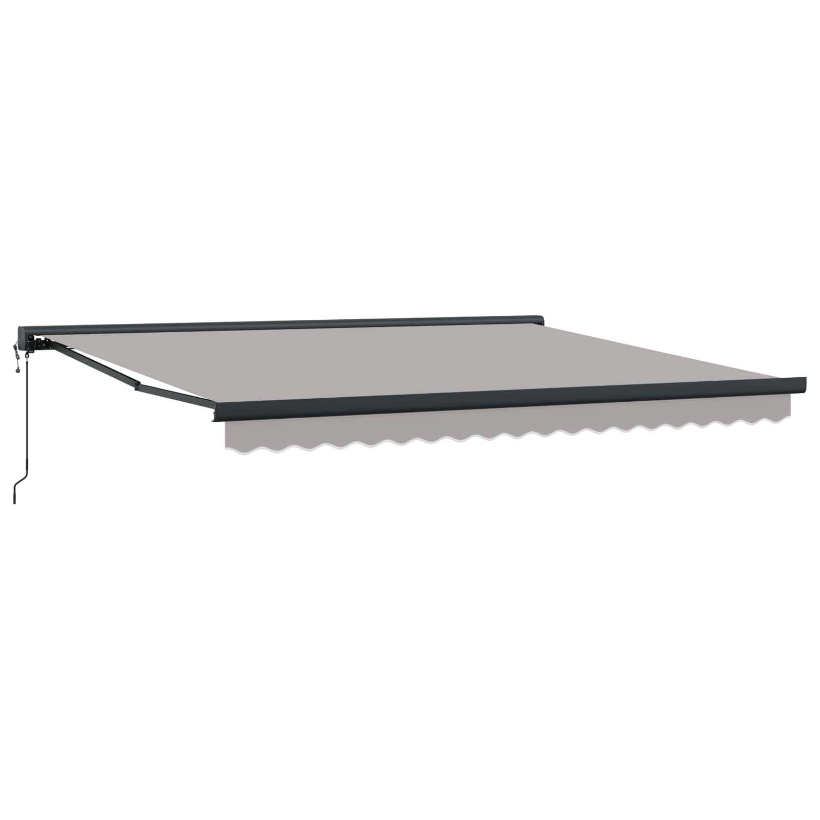 Markise Einziehbar Blau und Weiß 4x3 m Stoff und Aluminium