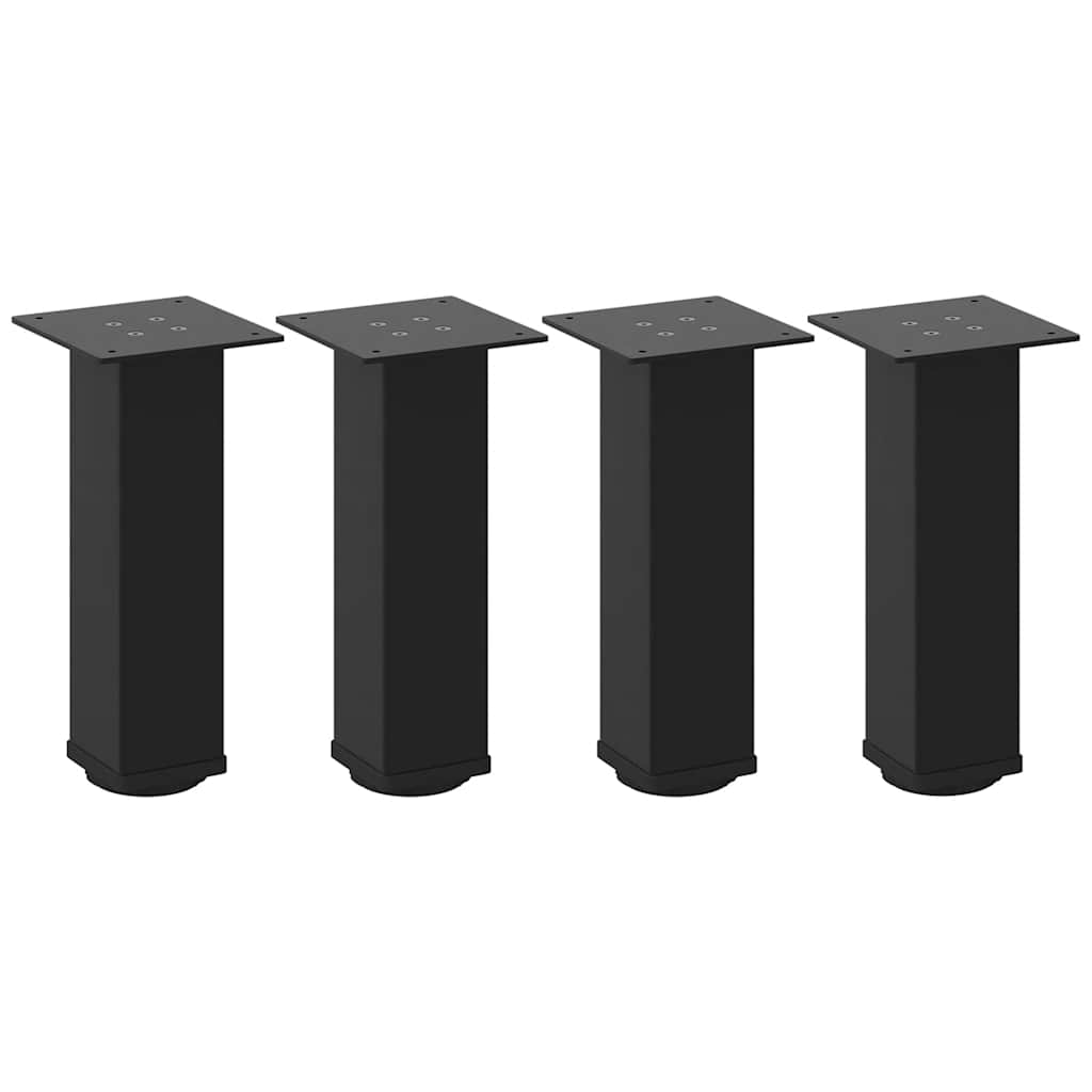 Bartischbeine 4 Stk. Schwarz 100-102 cm Stahl