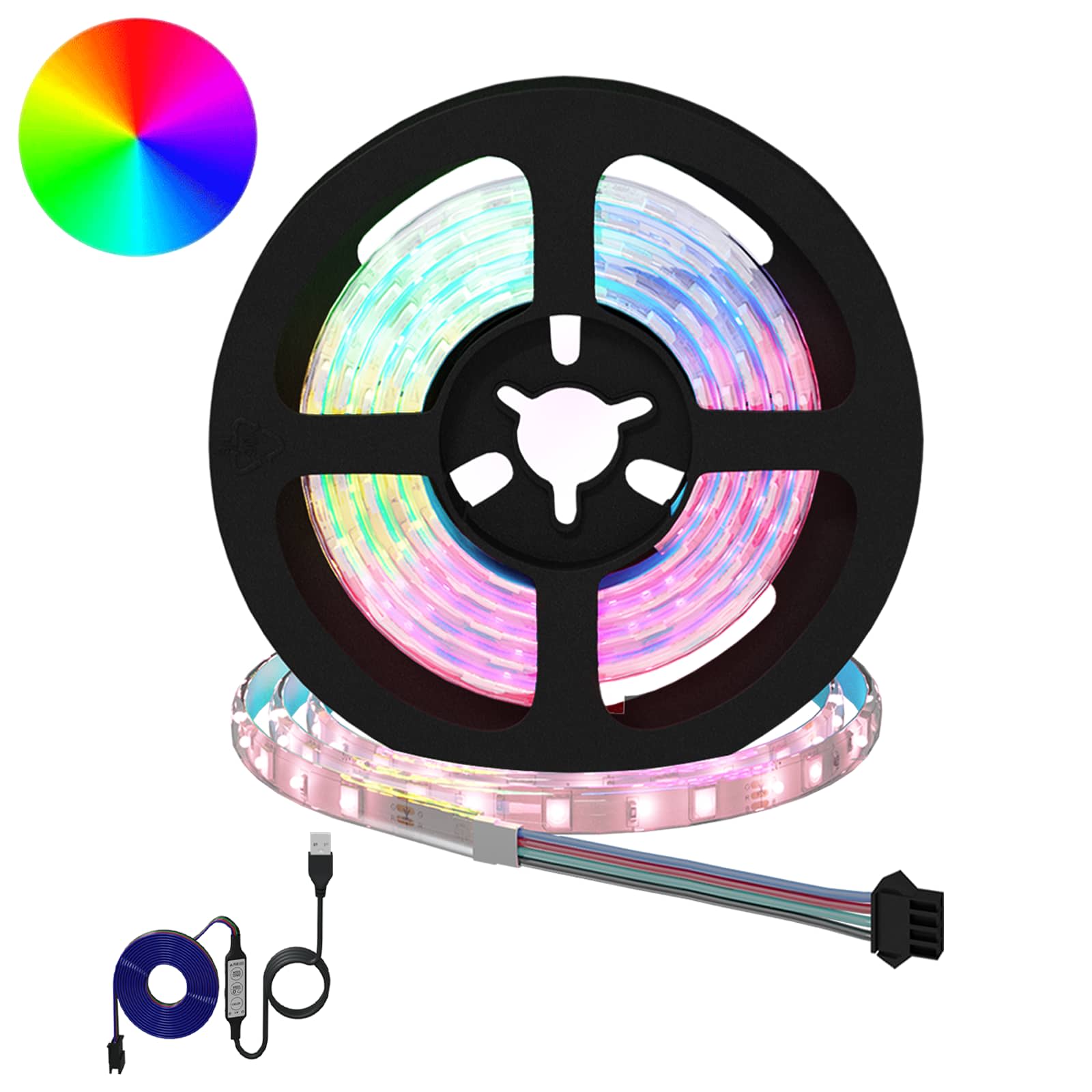LED Streifen 2 pcs Schwarz und Transparent 3000 mm