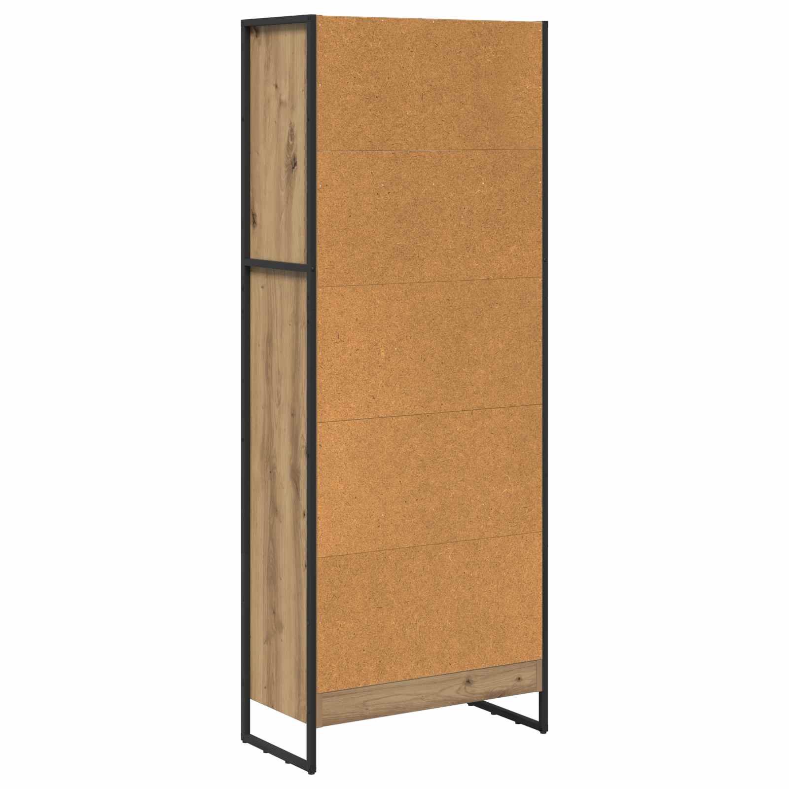 Bücherregal 2 pcs Schwarz Eichen-Optik 60 x 30 x 189,5 cm