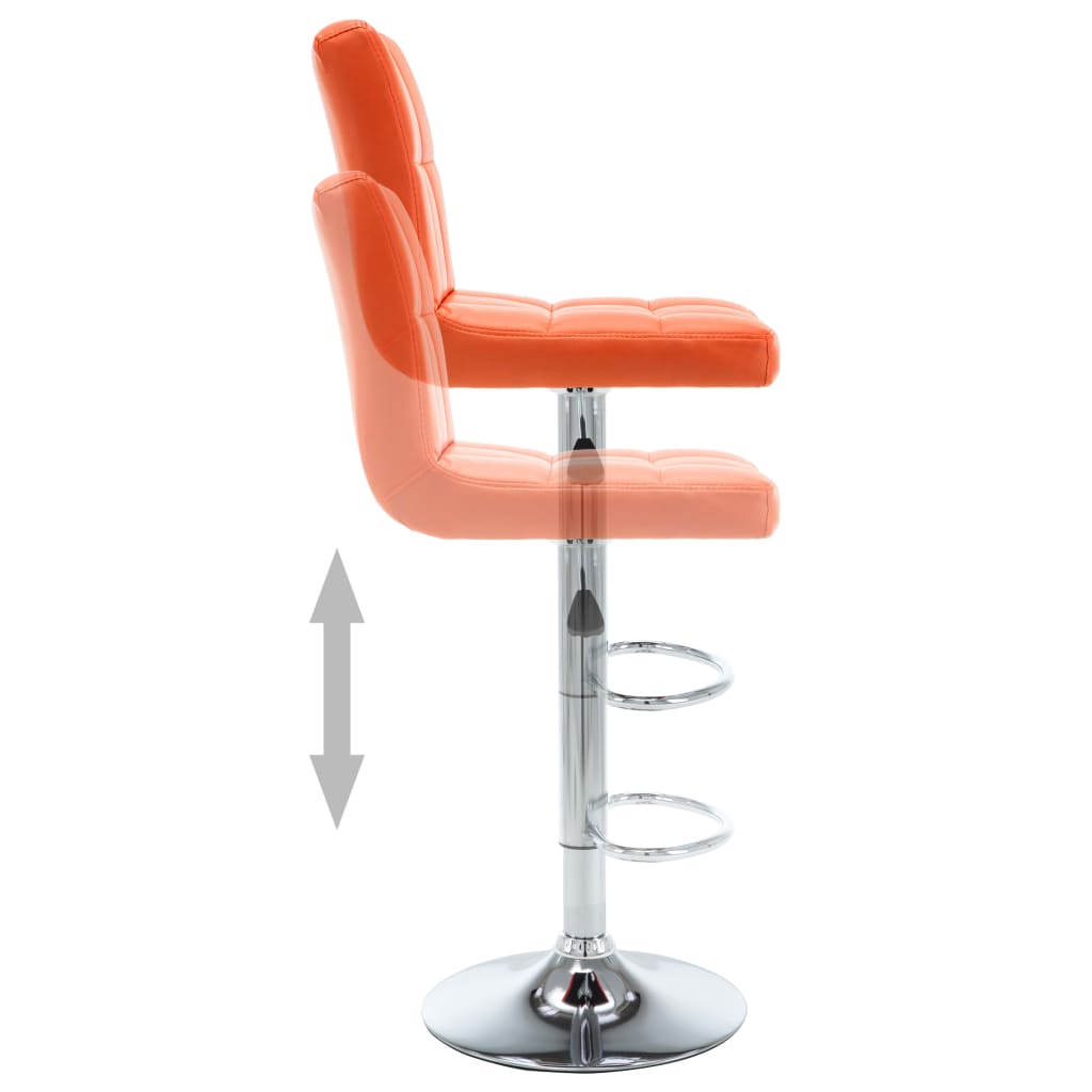 Barhocker 2 Stk. Weinrot Kunstleder