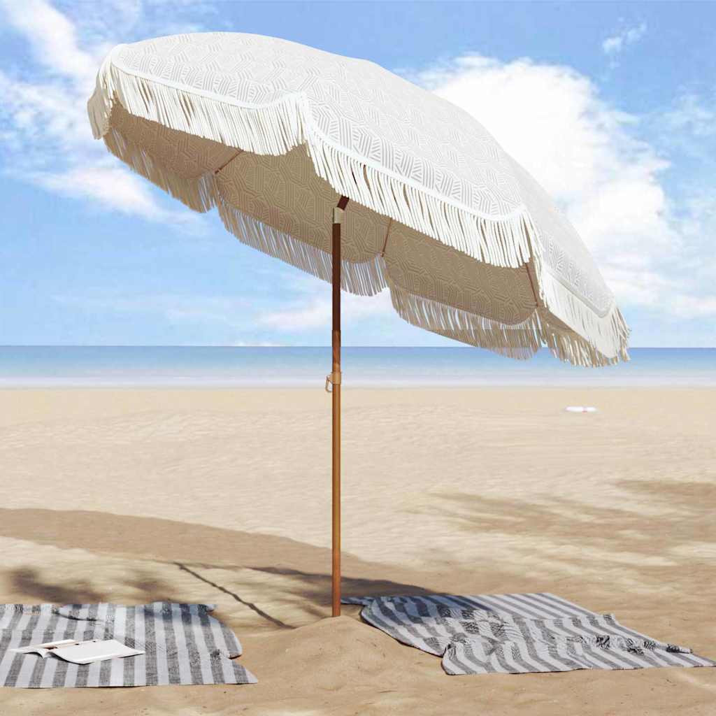 Strandparasol Gelb und Weiß 205 x 205 x 210 cm