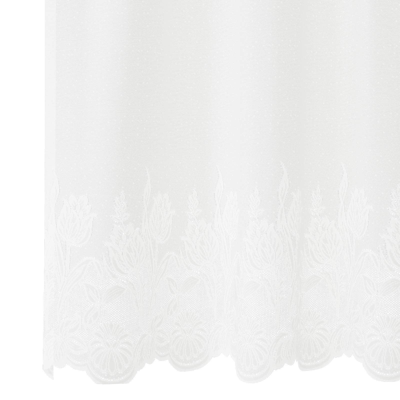Spitzenvorhang mit Vorhängen Floral Weiß 80 x 150 cm Polyester