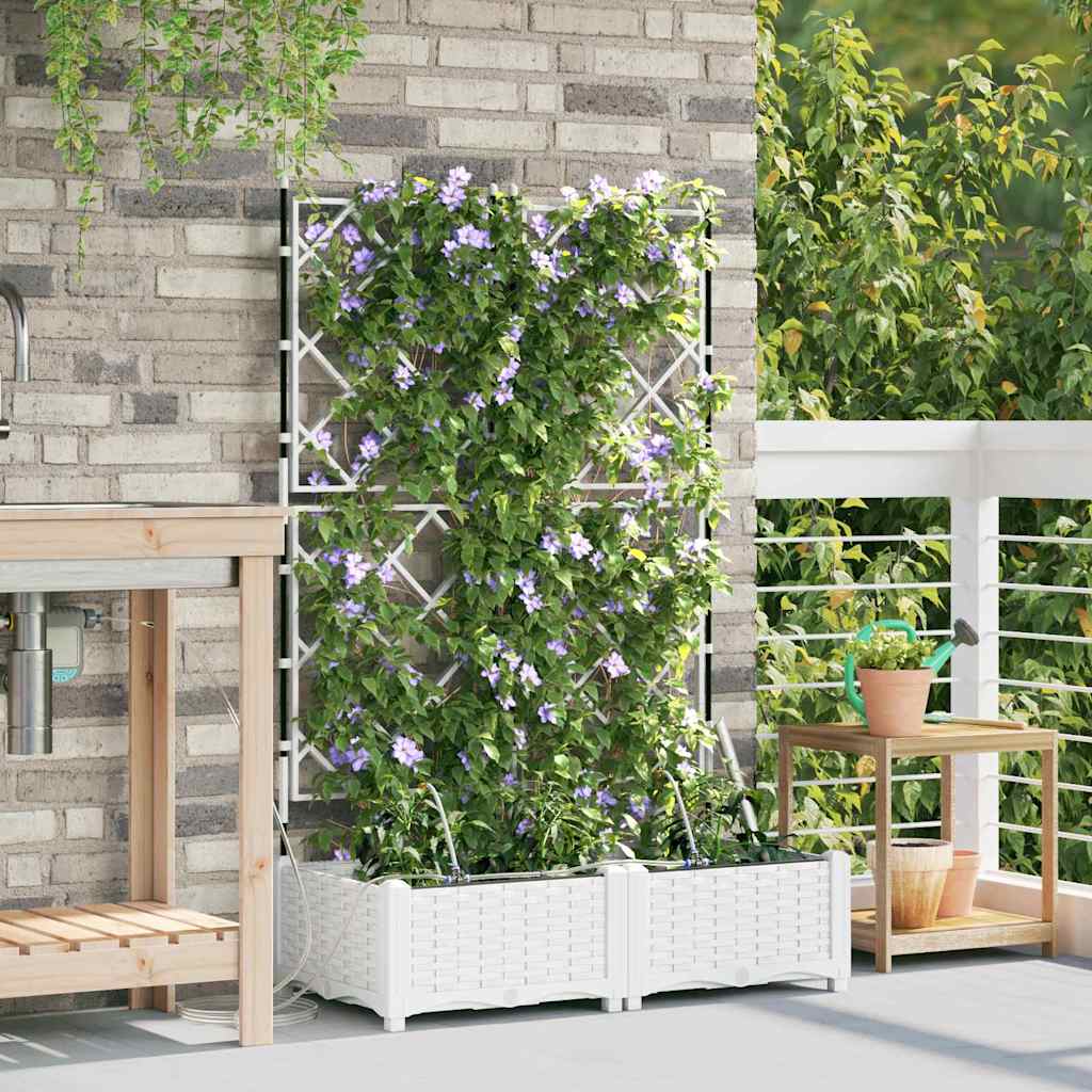 Garten-Pflanzgefäß 4 Stk. Braun 160 x 40 x 22 cm PP
