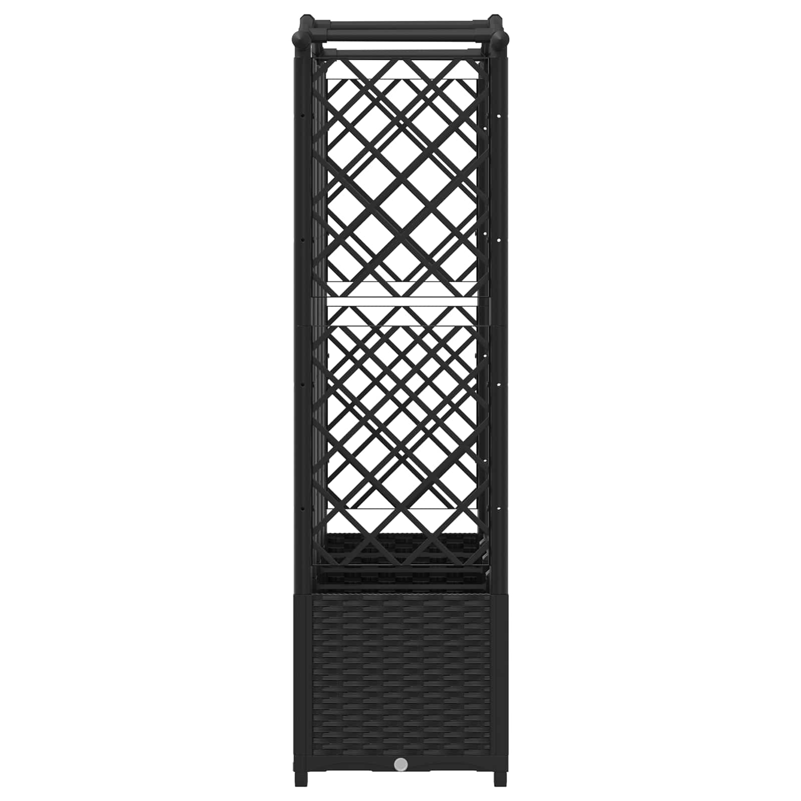 Hochbeet mit Rankgitter und Dach Braun 124 x 40 x 123 cm PP