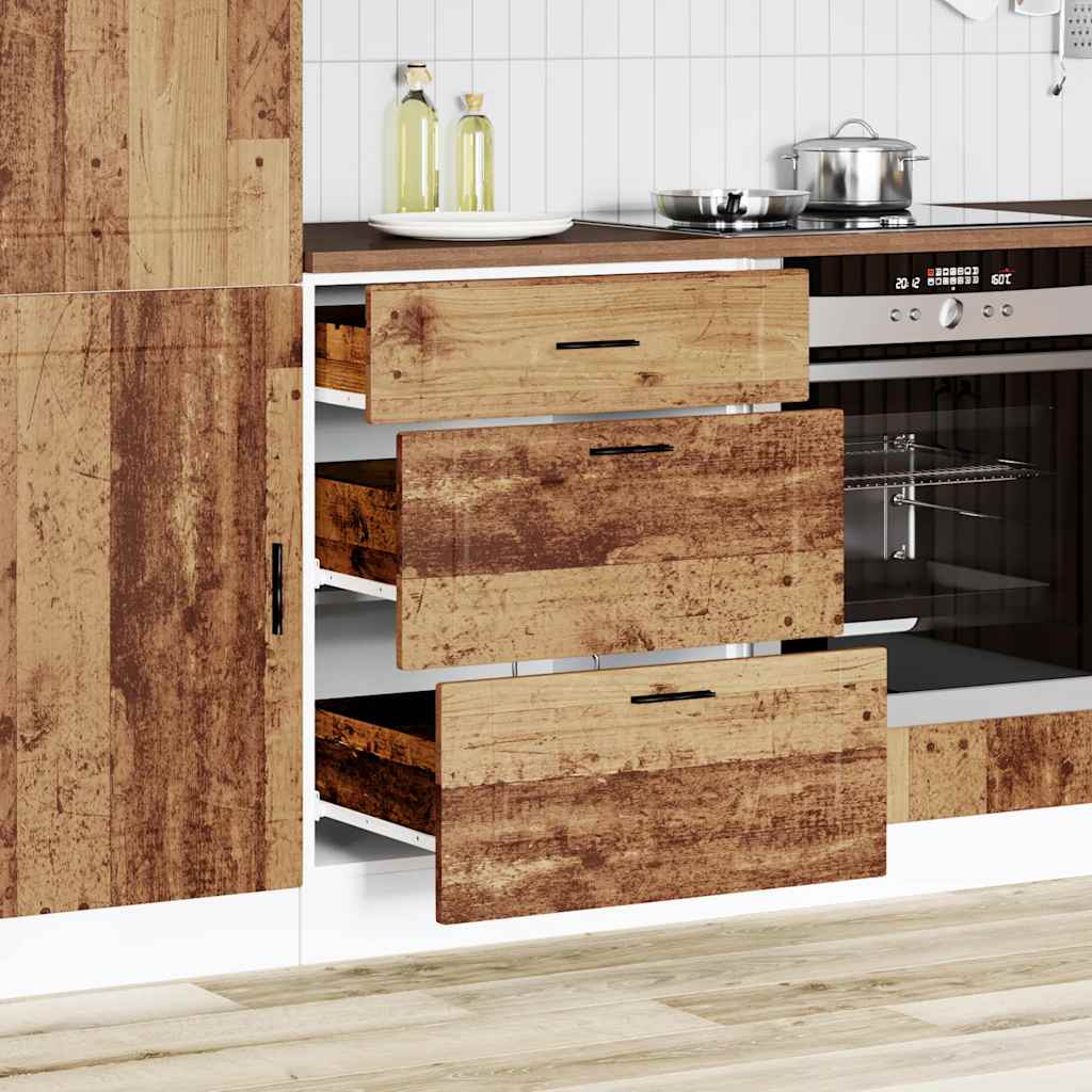 Herdumbauschränke 2 Stk. Porto Weiß Holzwerkstoff