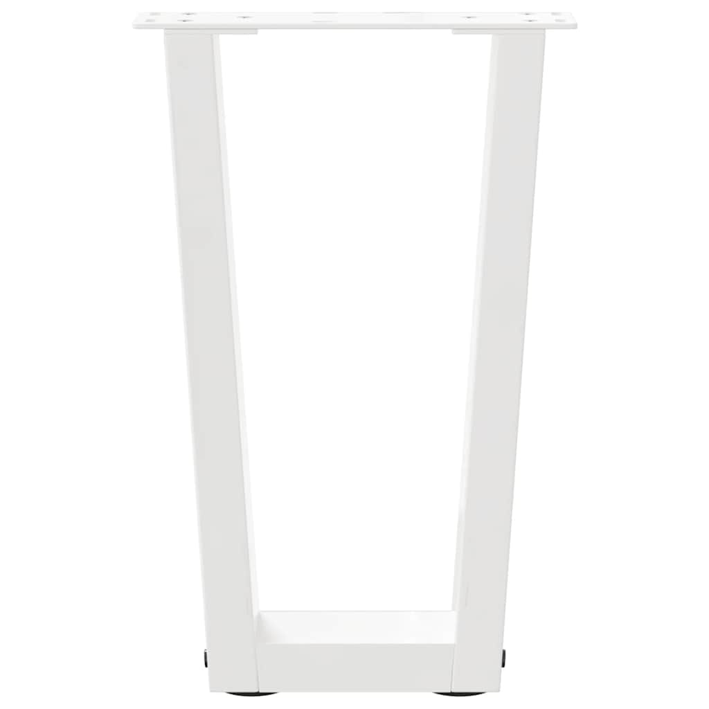 Couchtischbeine V-Form 2 Stück Schwarz 30x(30-31,3) cm Stahl