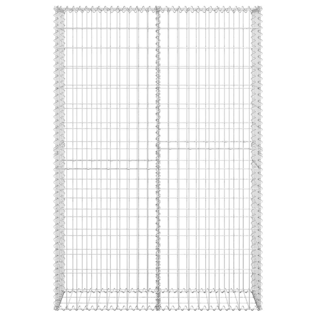 Steinkorb Gabione mit Deckeln Verzinkter Draht 100×30×30 cm