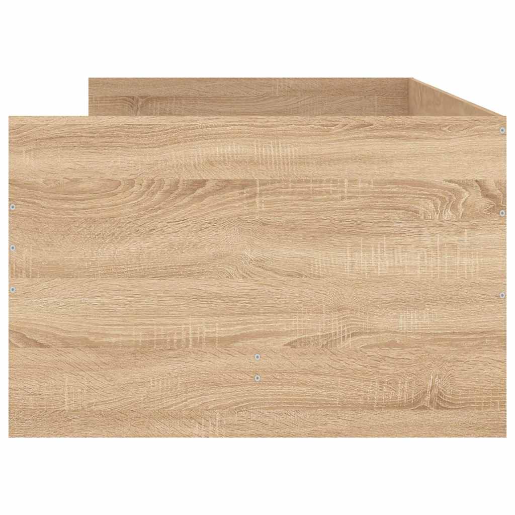 Bett mit Schubladen Braun Eiche-Optik 75x190 cm