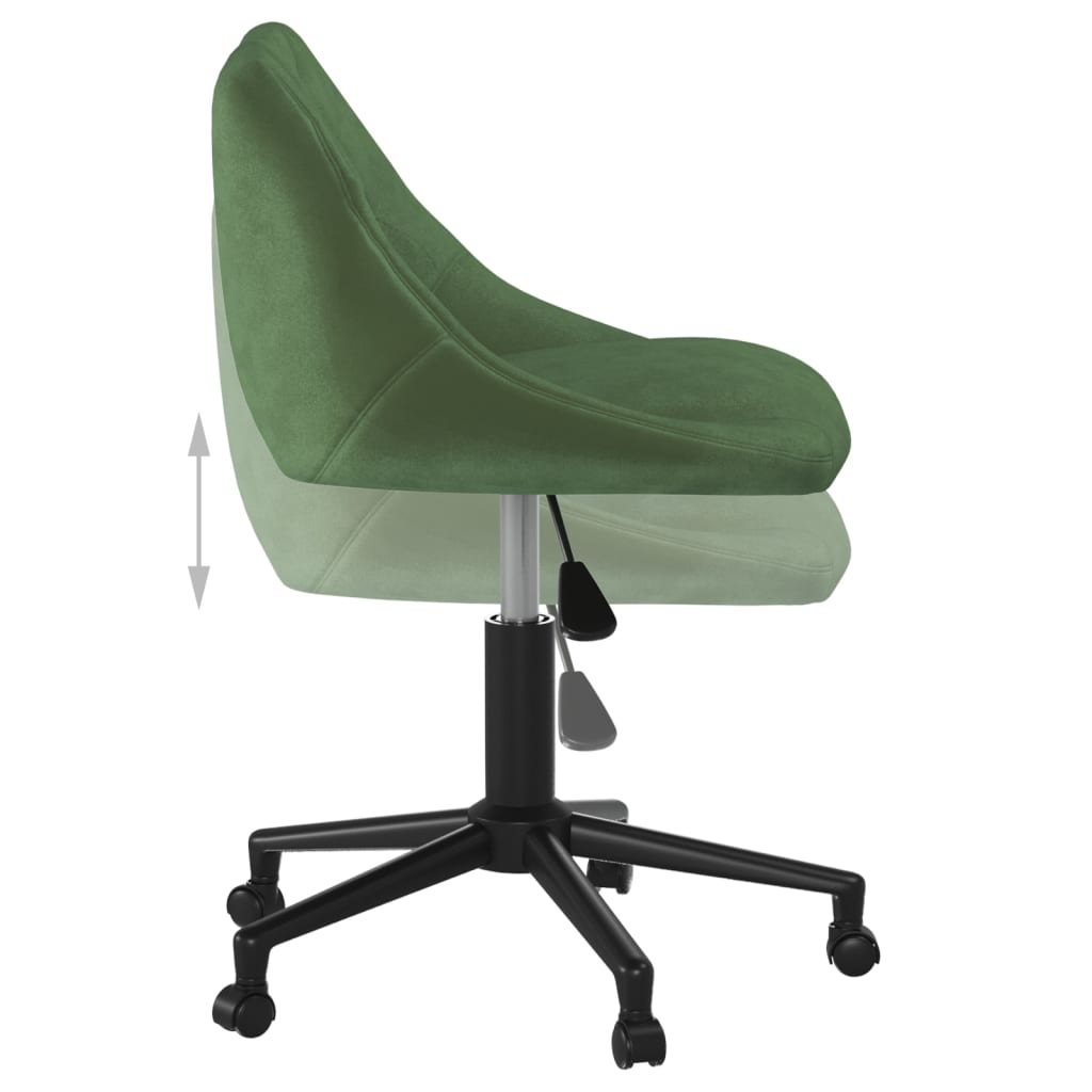 Bürostuhl Drehbar Creme Samt