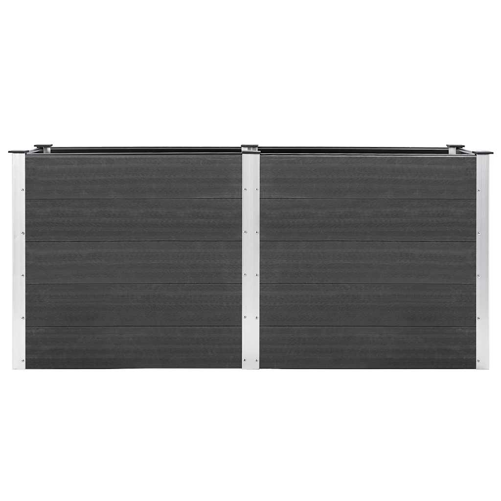 Garten-Hochbeet 200x50x54 cm WPC Grau