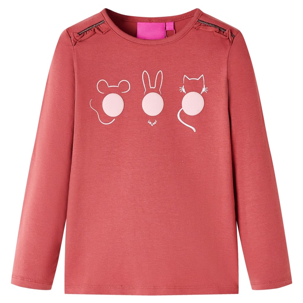 Kinder-Langarmshirt Marineblau 116