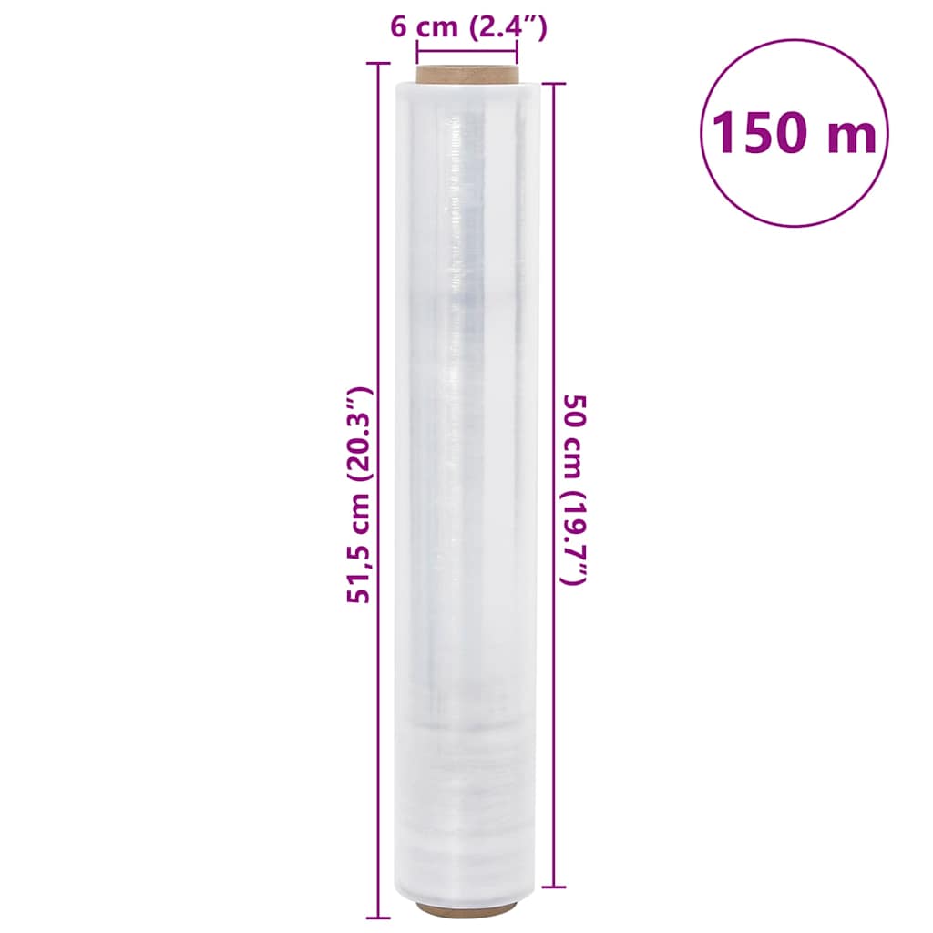 Stretchfolie 2 Stk. Transparent 17 μm 50 cm x 150 m