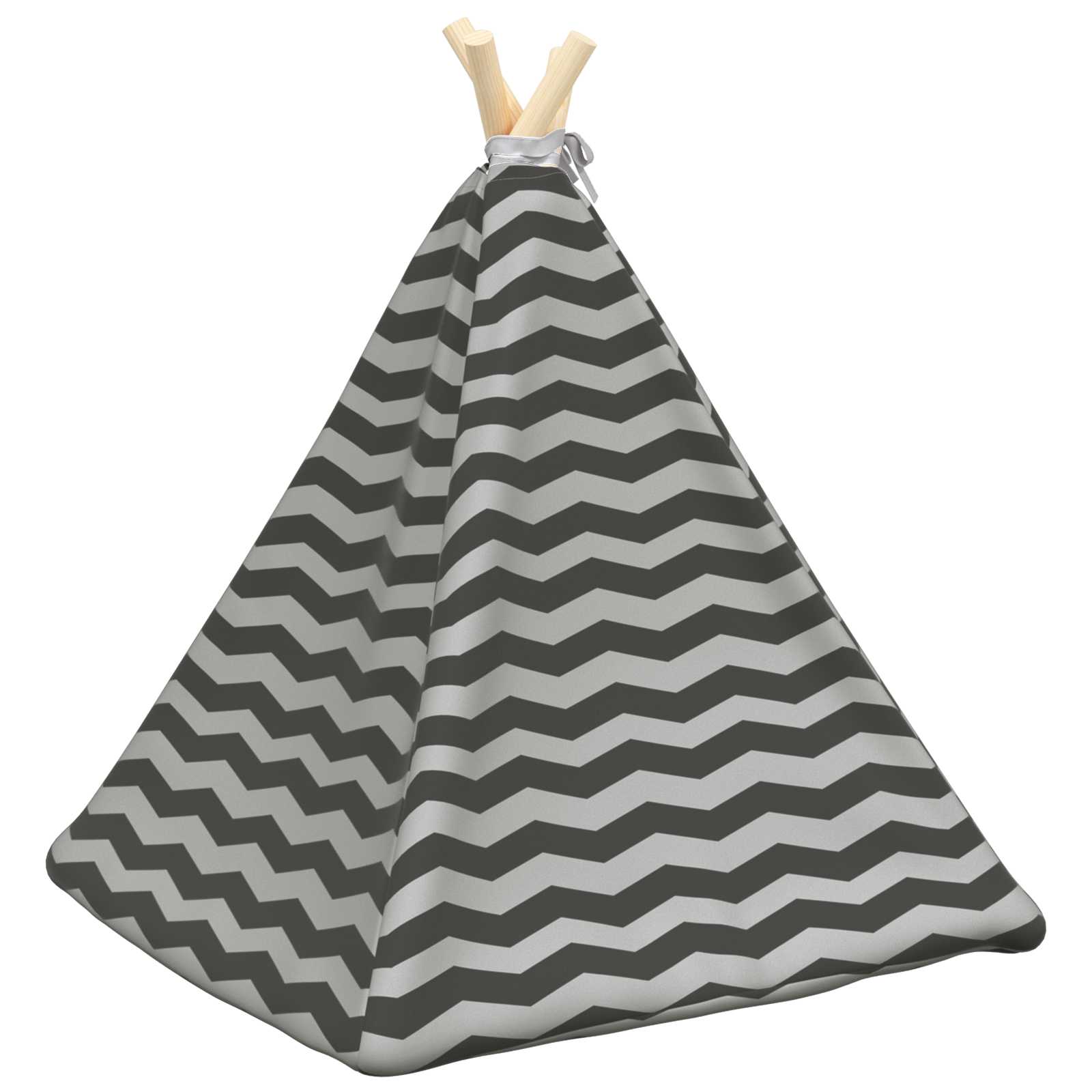 Haustier-Tipi mit Kissen Weiß und Grau 40 x 40 x 50 cm