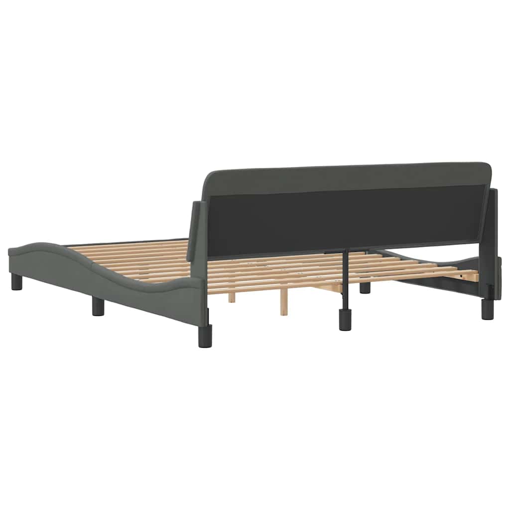 Bettgestell "Dover" Hellgrau 100x190 cm Stoff