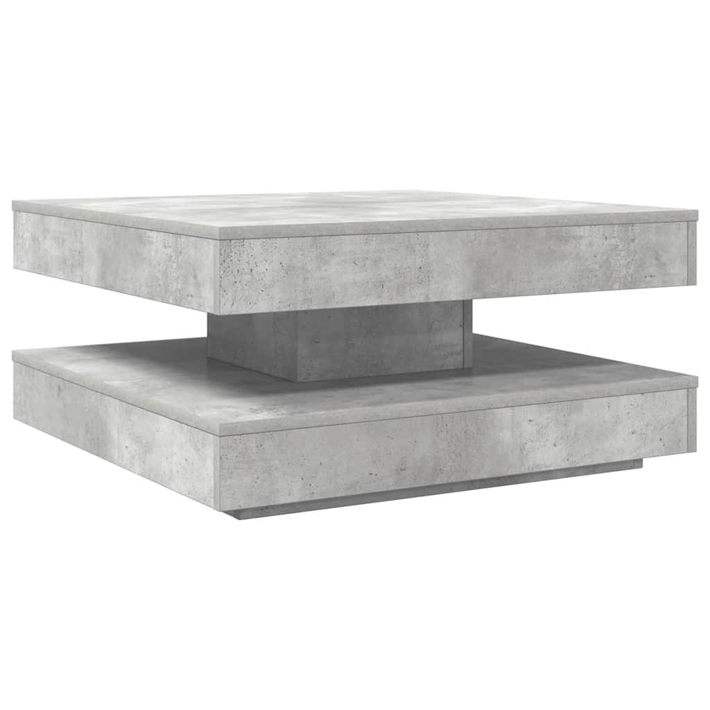 Couchtisch 360-Grad Drehbar Weiß 90x90x34,5 cm