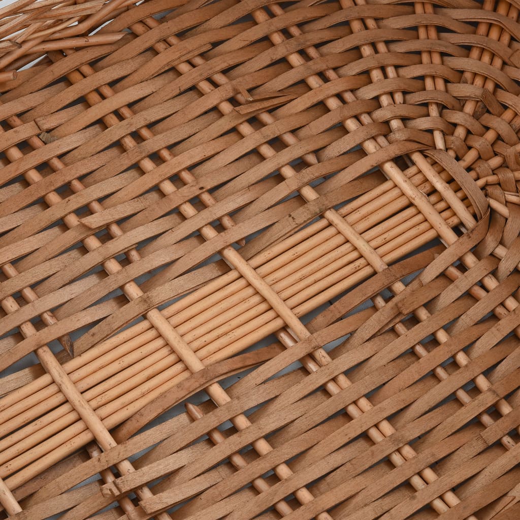 Holzkorb mit Tragegriffen 56x40x28 cm Natur Weide