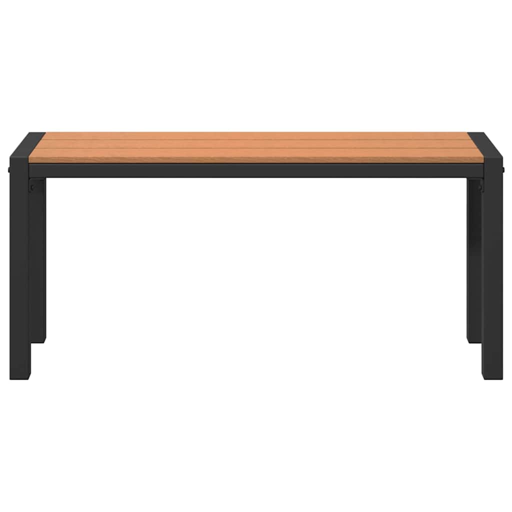 Gartenbank Schwarz 100 x 28 x 45 cm Stahl