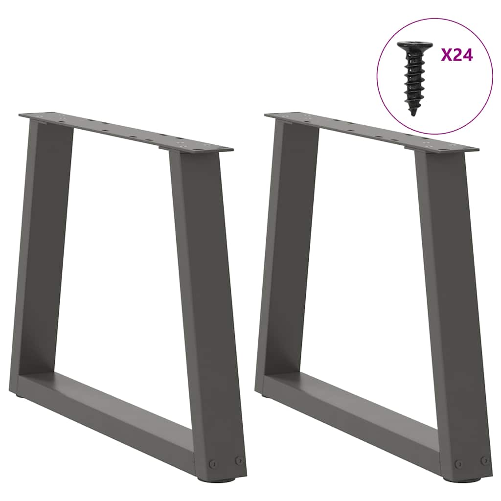 Couchtischbeine V-Form 2 Stück Schwarz 30x(30-31,3) cm Stahl