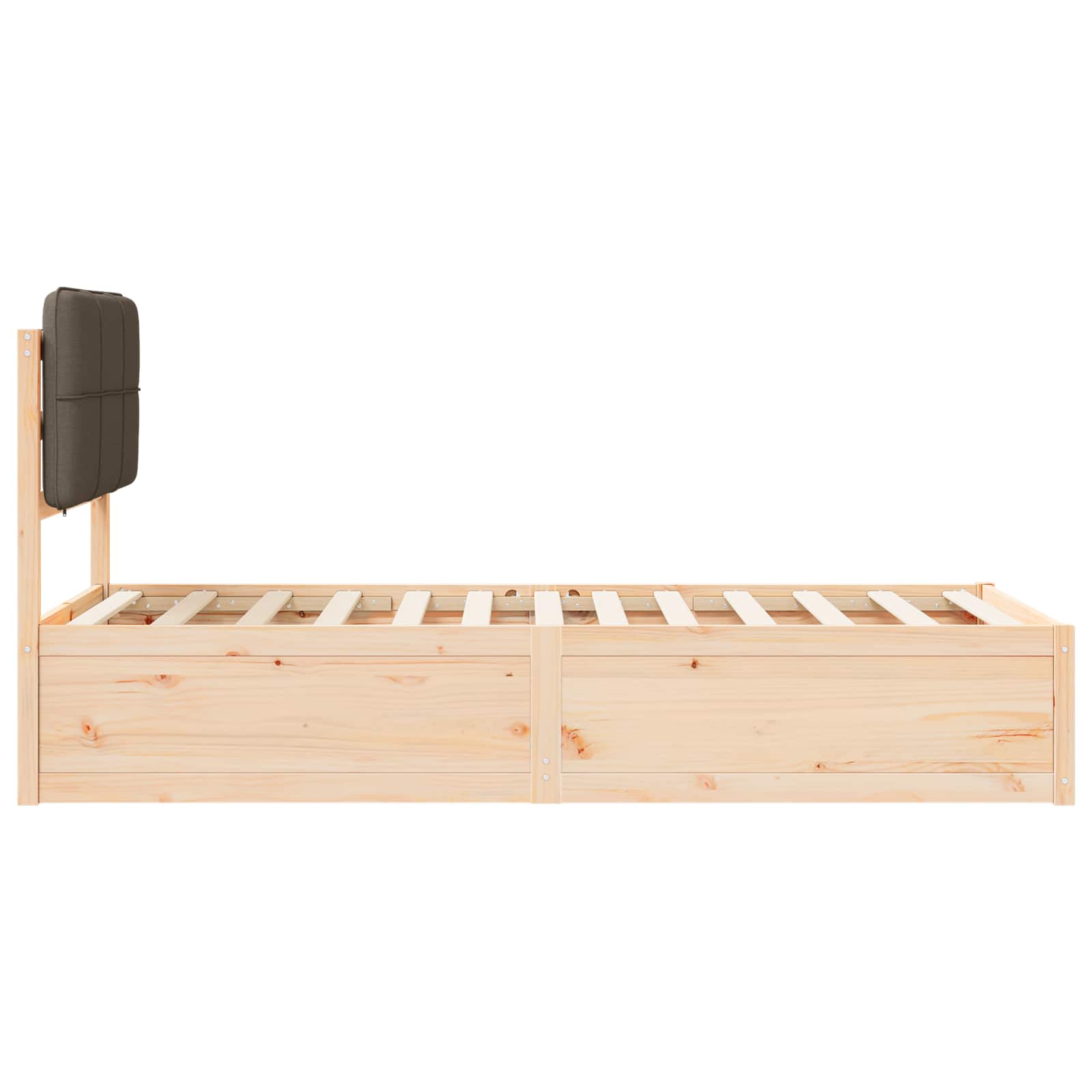 Bettgestell mit gepolstertem Kopfteil Hellgrau 200 x 200 cm