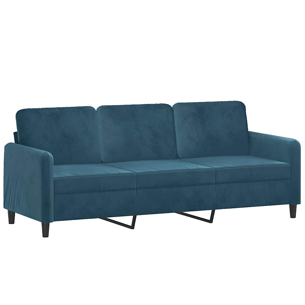 2-Sitzer-Sofa mit Zierkissen Dunkelgrün 120 cm Samt