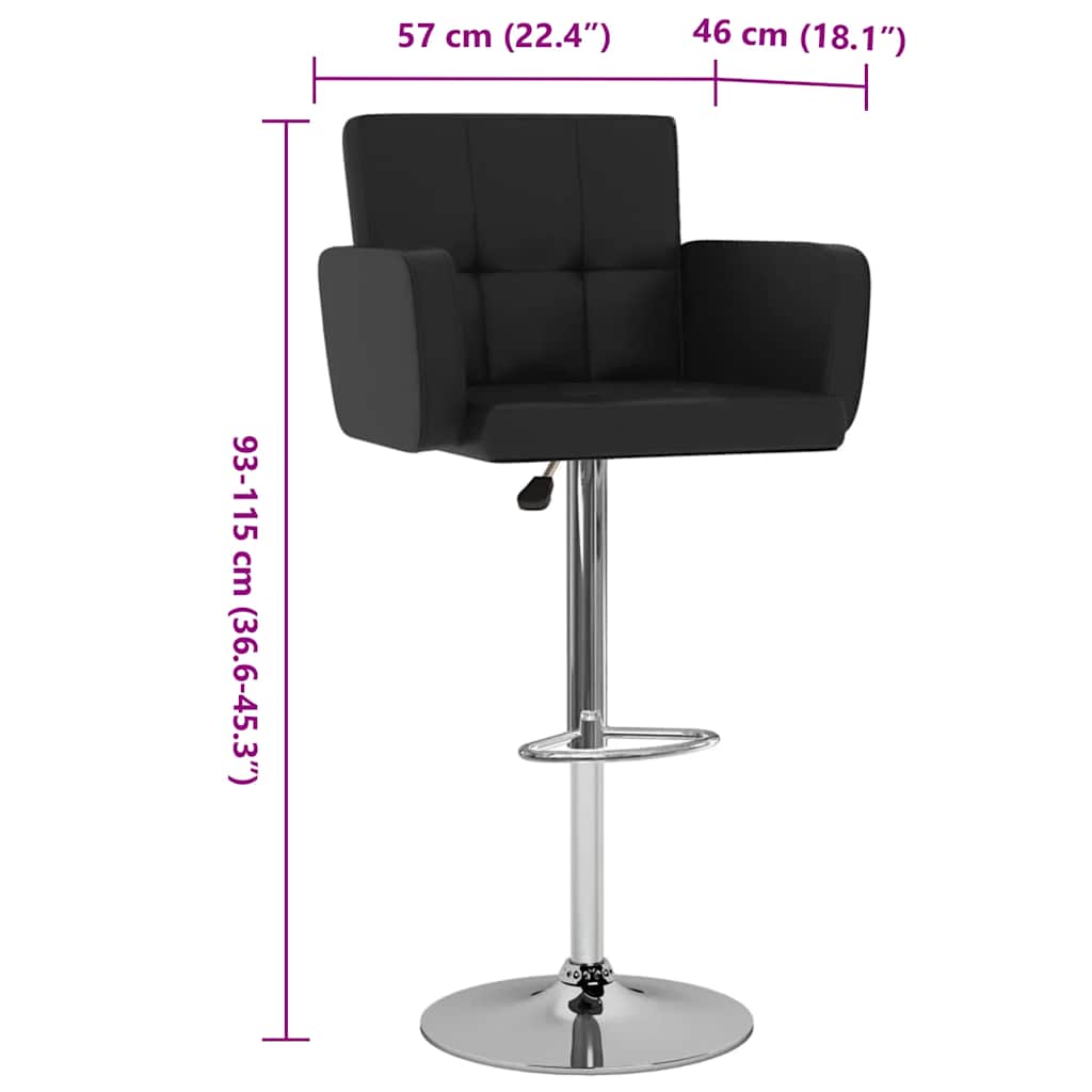 Barhocker 2 Stk. Weiß Kunstleder