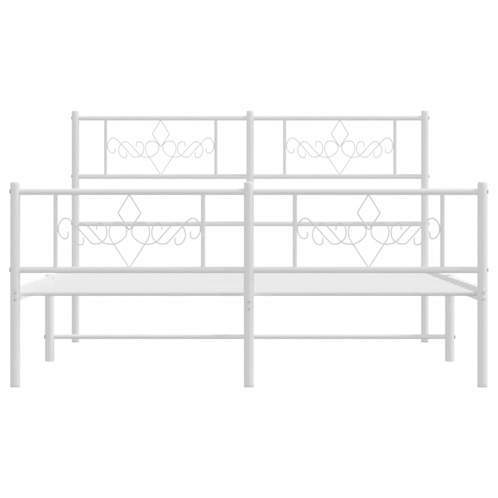 Bettgestell mit Kopfteil Metall Schwarz 100x190 cm