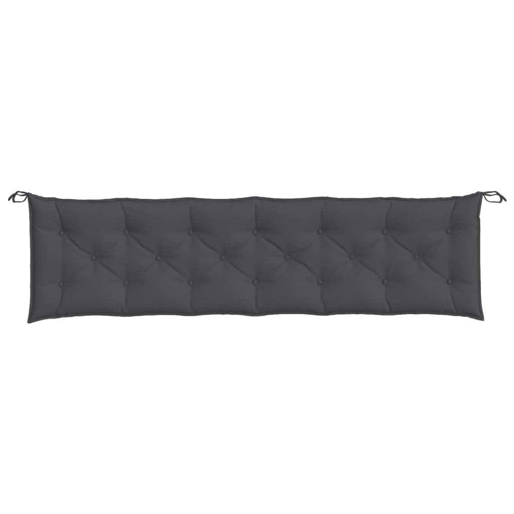 Gartenbank-Auflage Melange Anthrazit 100x50x7 cm Stoff