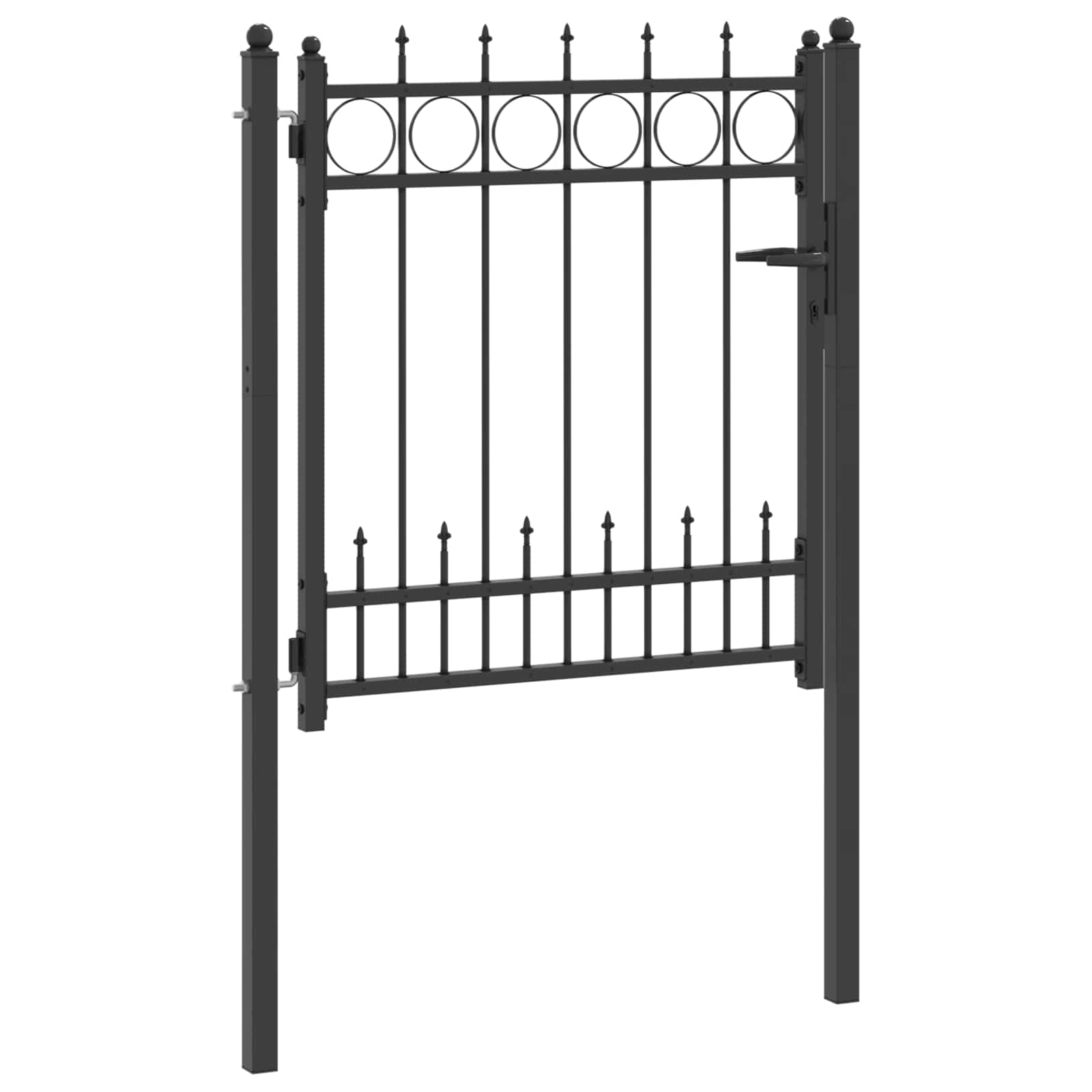 Zauntor HORST 100 x 75 cm Metall Schwarz Abschließbar