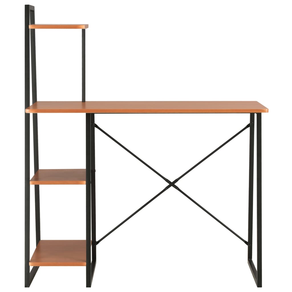 Schreibtisch mit Regaleinheit Weiß 102×50×117 cm
