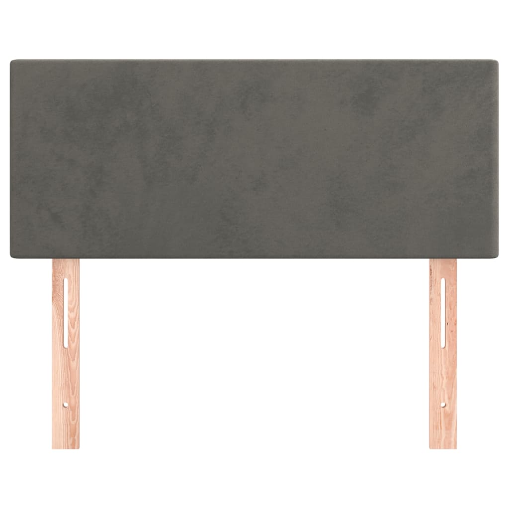 Kopfteil Hellgrau 80x5x118/128 cm Samt