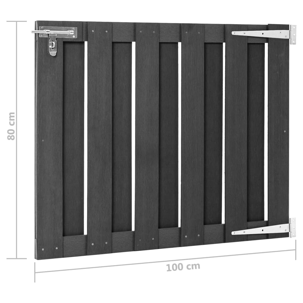Gartentor WPC 100x112 cm Grau
