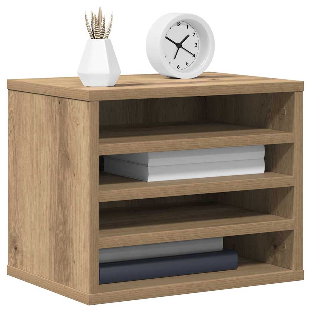Schreibtisch-Organizer Weiß 36x26x29,5 cm Holzwerkstoff