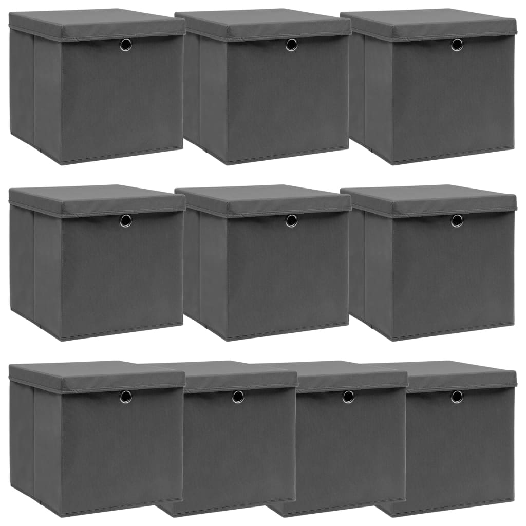 Aufbewahrungsboxen 4 Stk. Blau 32x32x32 cm Stoff