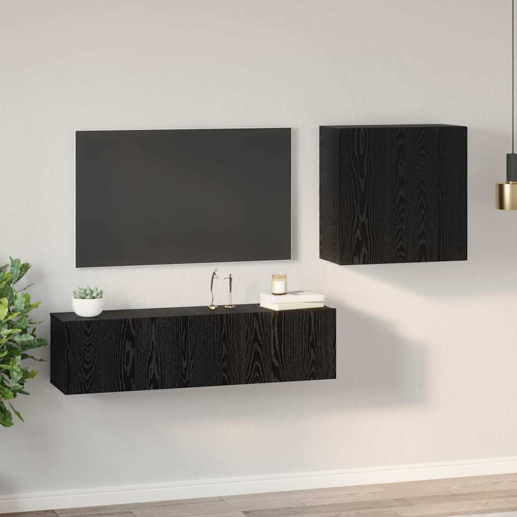4-tlg. TV-Schrank-Set Weiß Holzwerkstoff