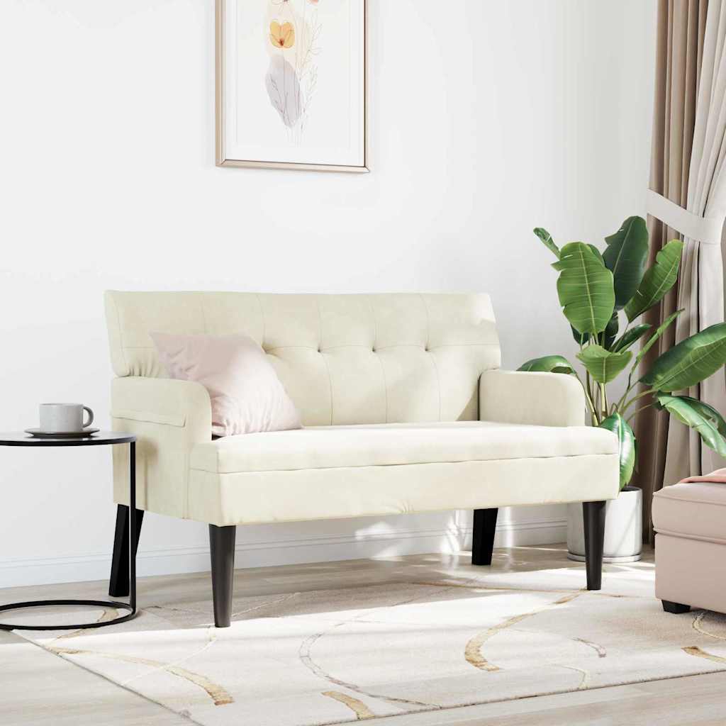 Chesterfield Bank Hellgrau 112 x 65,5 x 75 cm Samt
