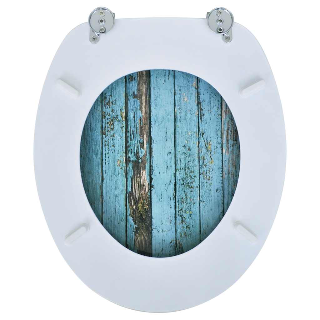 Toilettensitz MDF Deckel Schlichtes Design Weiß