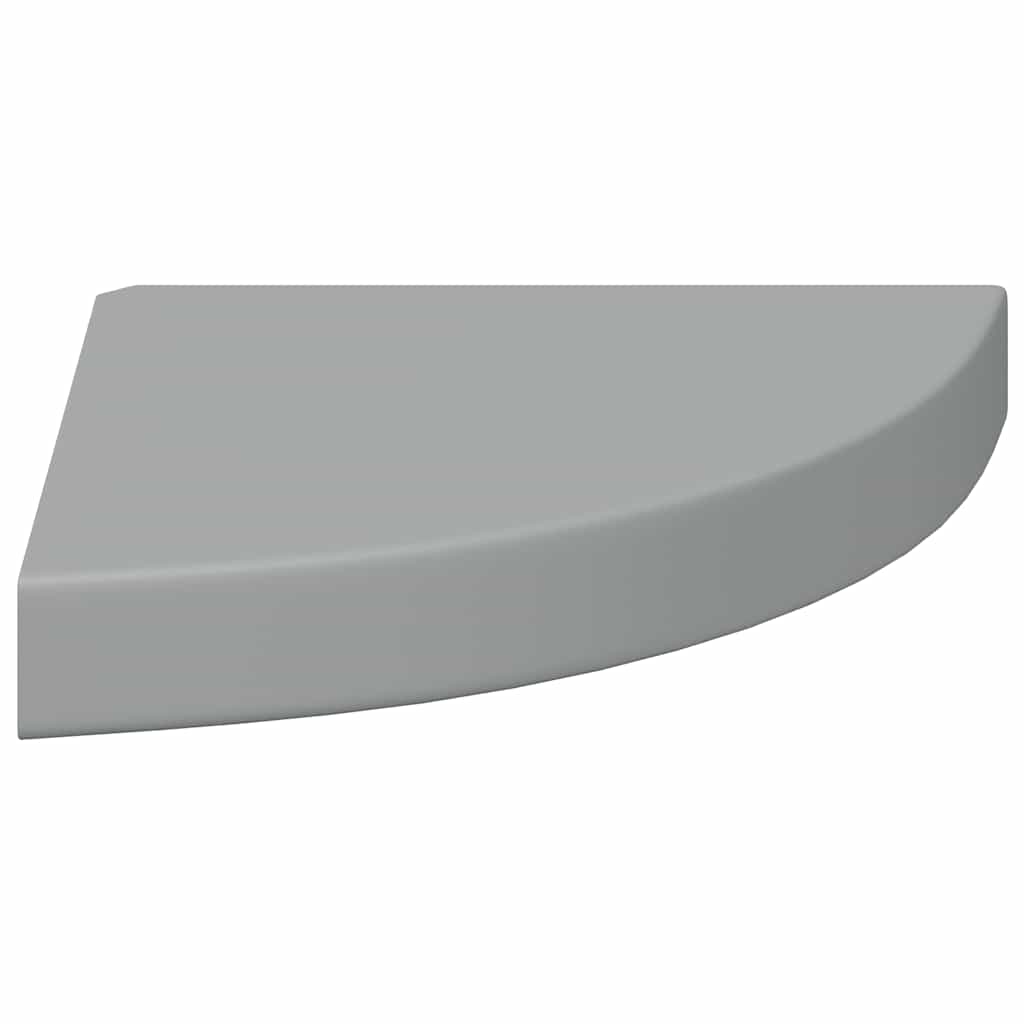 Schwebende Eckregale 2 Stk. Hochglanz-Weiß 25x25x3,8 cm MDF